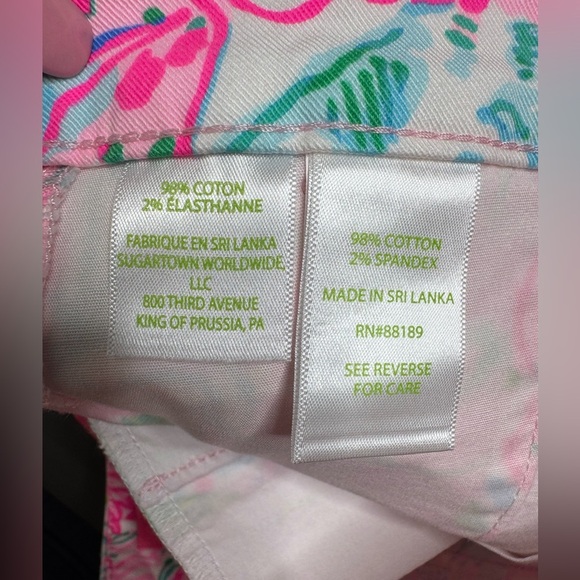 Lilly Pulitzer Jaquard Seersucker Scallop Hem Buttercup Shorts 5” - Picture 7 of 9